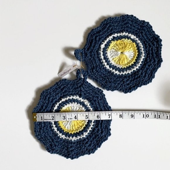 Crochet Pot Holders, Crochet Farmhouse Decor, Kitchen Decor, Housewarming Gift - Picture 8 of 8